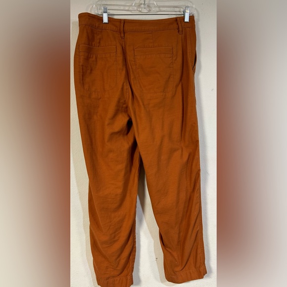 J. Crew Re-Imagined Garment Dyed Foundry Pants Orange / Rust Color Size 8 - Picture 2 of 4